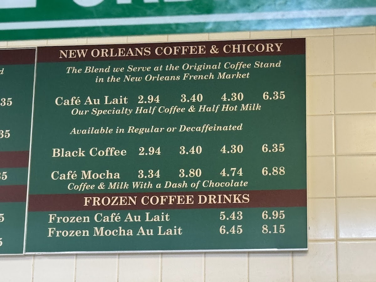 Cafe Du Monde Menu - Image 2